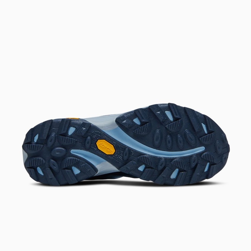 Chaussures Randonnée Merrell Moab Speed Mid GORE-TEX Bleu Femme | P.X.GGHU